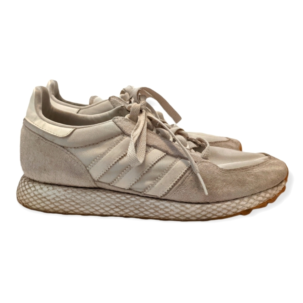 Originals Adidas Forest Grove Gray and Beige Running Shoes, ART CG5672, Sz 7